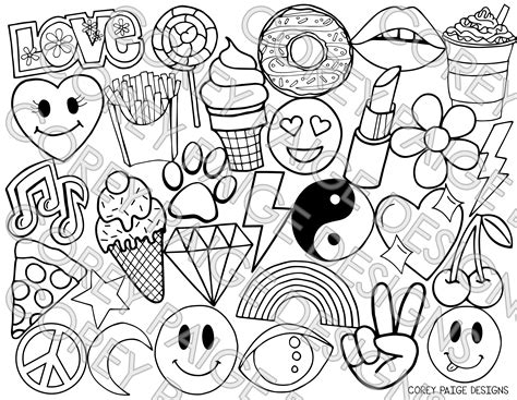 Emoji coloring pages